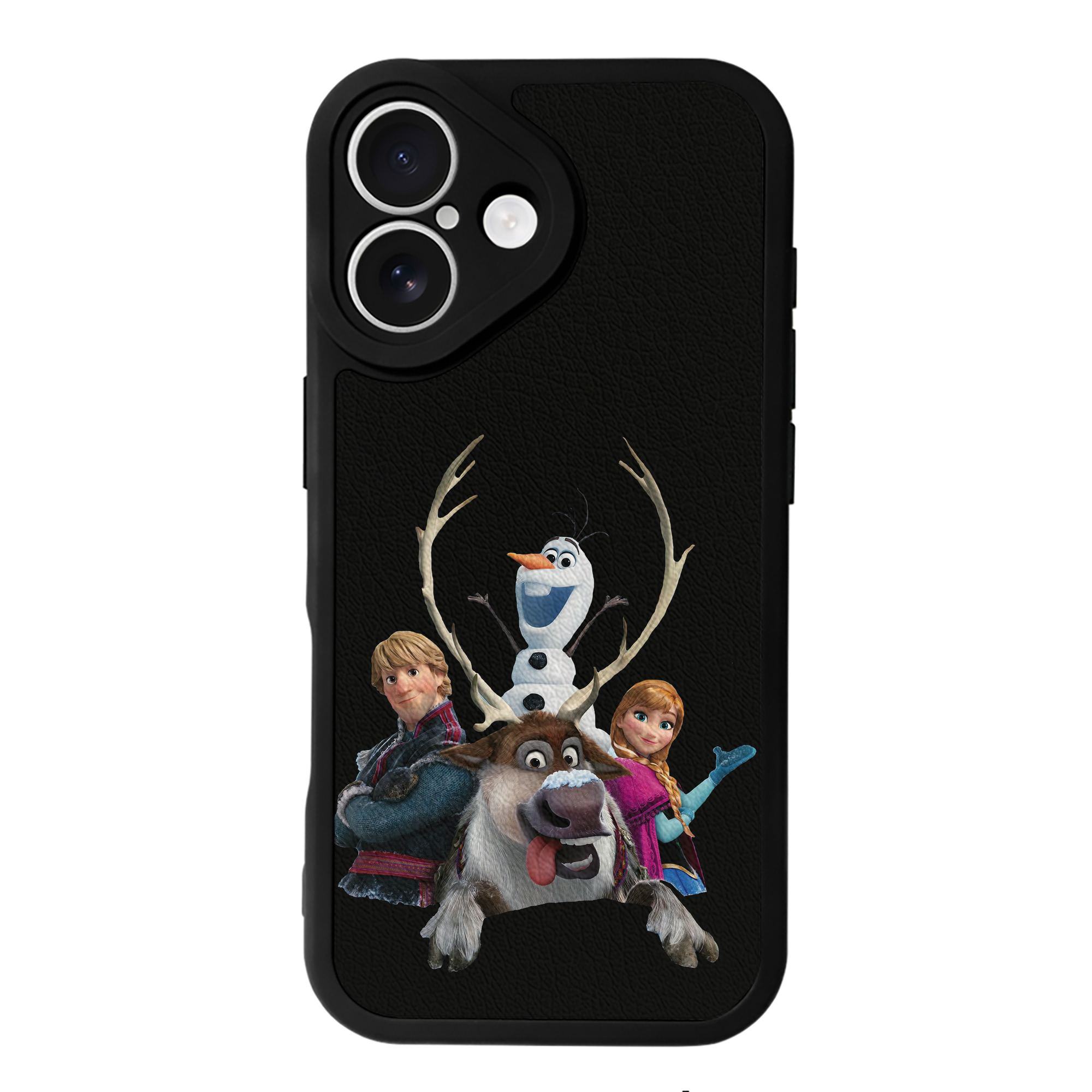 （画像用） アナと雪の女王 アンナ エルサ Frozen Anna Elsa 【iPhone 16シリーズ対応】シリコンスマホケース（レザー調） 材質：シリコン